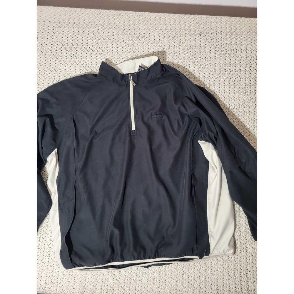 Ping Collection Mens 2X Golf Pullover Quarter Zip Windbreaker Jacket Black White